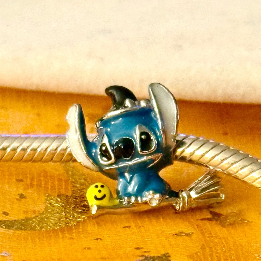 Blue enamel Stitch Halloween Charm fit Pandora Bracelet